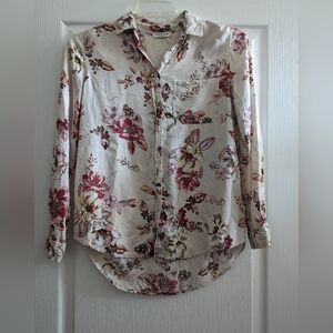 Beach Lunch Lounge Floral Blouse Long Sleeve